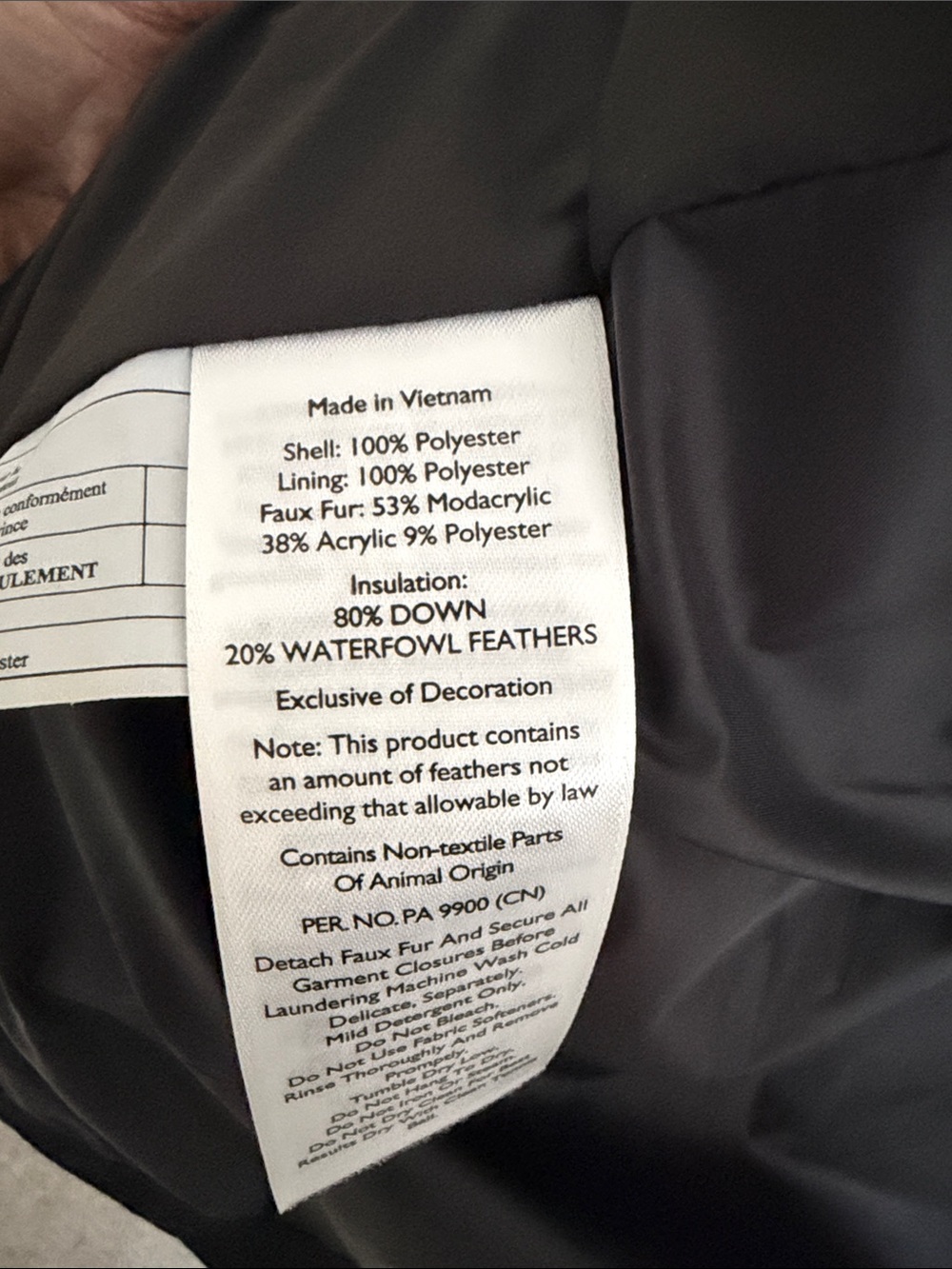 Eddie Bauer Long Black Quilted Puffer Coat with Hood - Large Tall - Picture 2 of 2